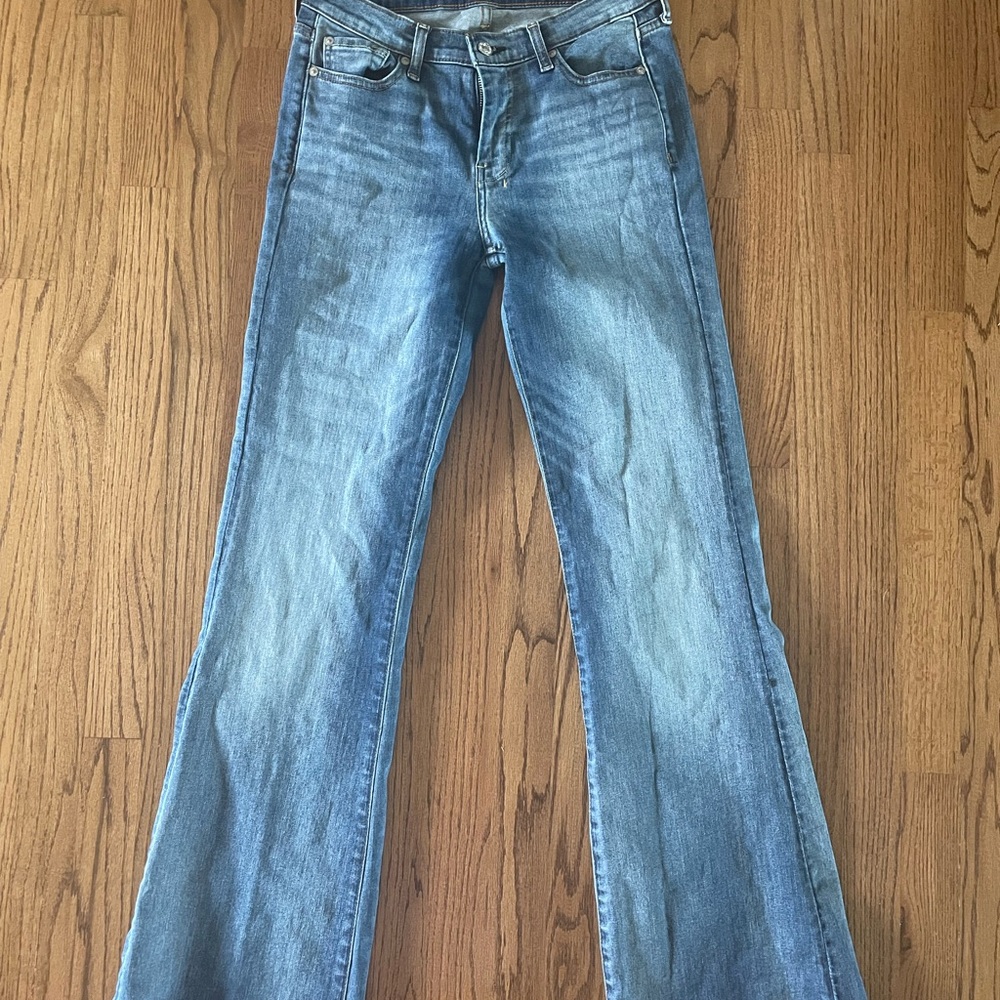 7 For All Mankind Light Blue Flare Jeans
